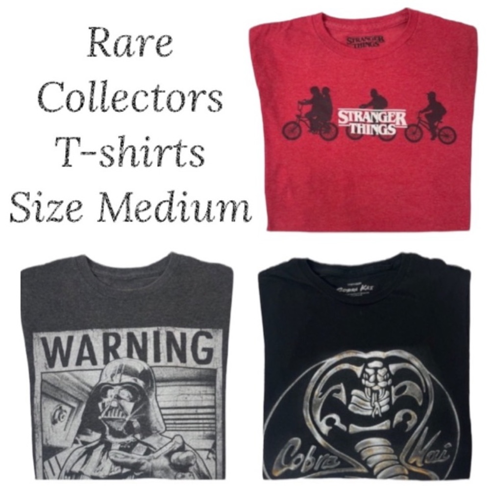 Vintage T-shirt Star Wars Stranger Things Cobra Kai Graphic Bundle Mens Size M